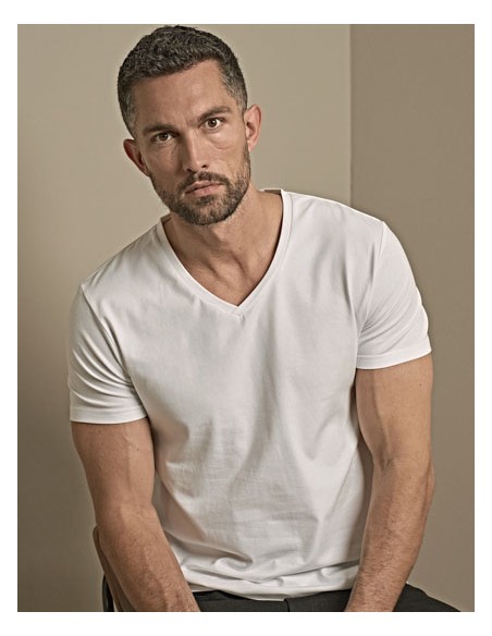 TEE-401-Stretch V-Neck Tee 2